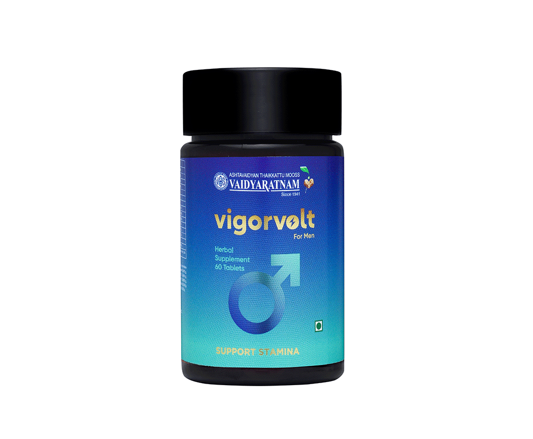 Boost energy naturally with Vaidyaratnam Vigorvolt tablets