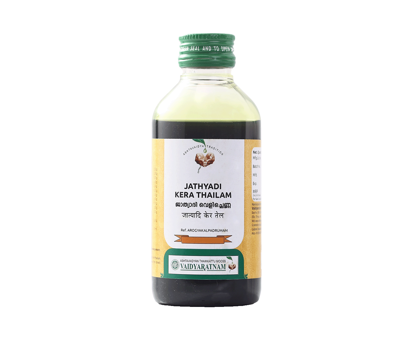 Vaidyaratnam JATHYADI KERA THAILAM Bottle of 200 ML