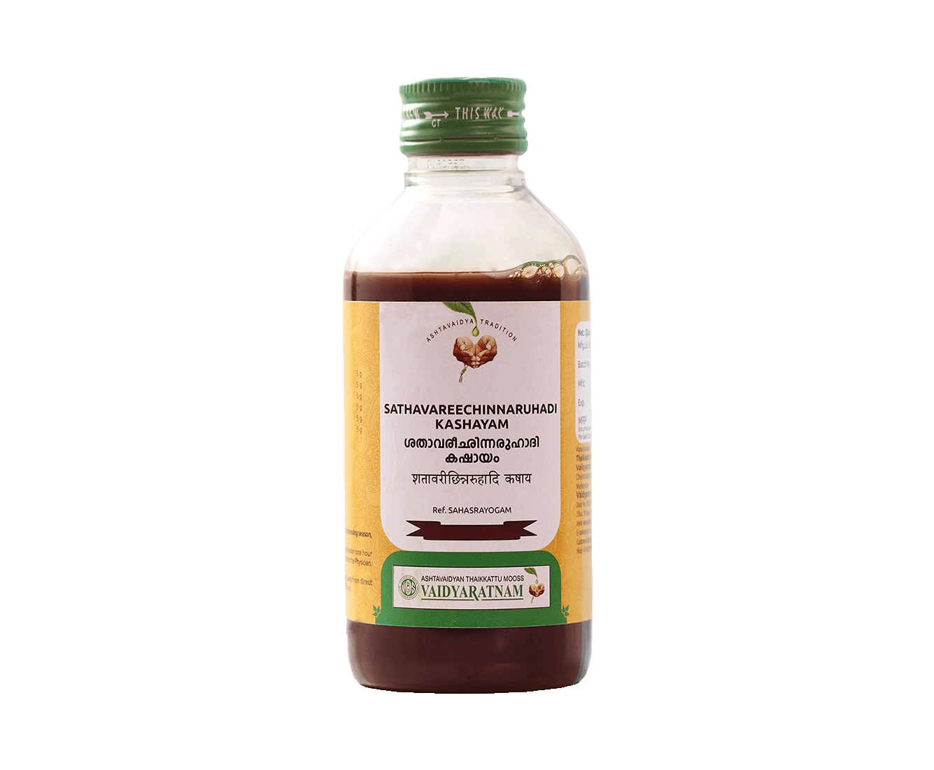 Vaidyaratnam SATHAVAREECHINNARUHADI KASHAYAM Bottle of 200 ML