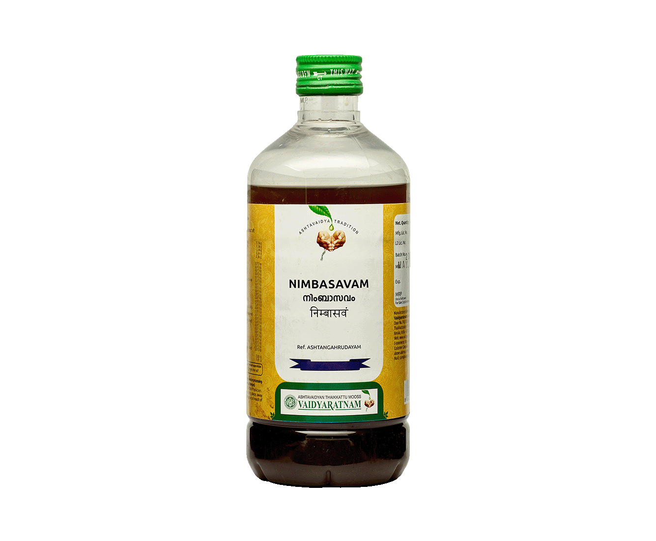 Vaidyaratnam NIMBASAVAM Bottle of 450 ML