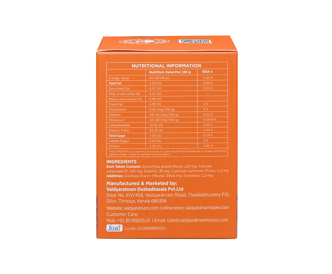 Ayurvedic Heartburn Medicine – Vaidyaratnam Gasnope Tablet