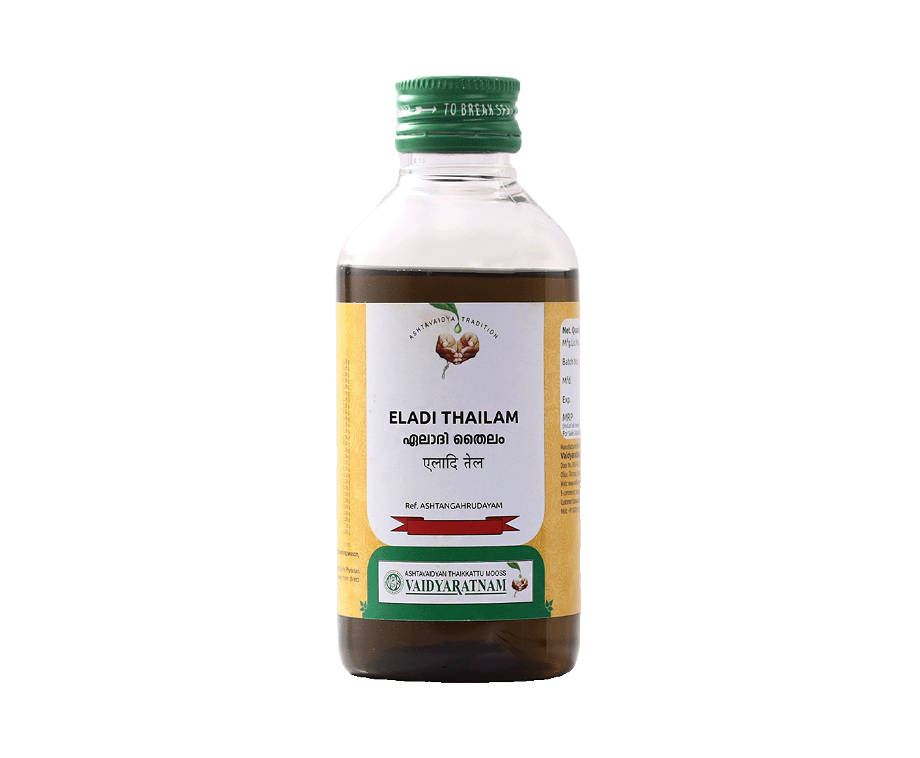 Vaidyaratnam ELADI OIL Bottle of 200 ML