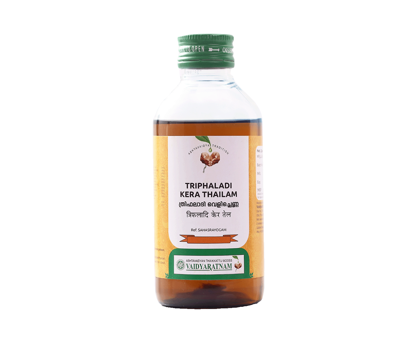 Vaidyaratnam TRIPHALADI KERA THAILAM Bottle of 200 ML