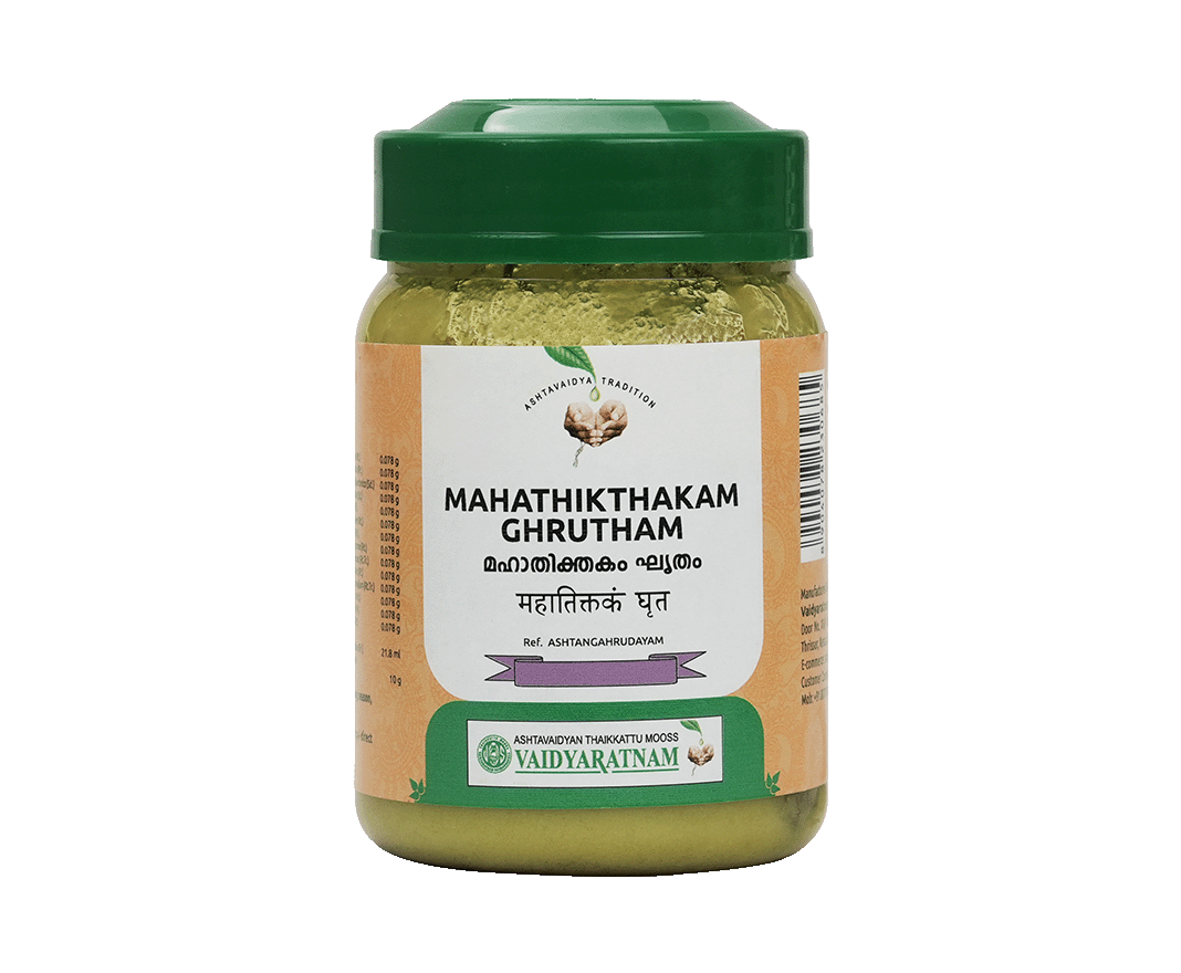 Vaidyaratnam MAHATHIKTHAKAM GHRUTHAM Jar of 150 GM