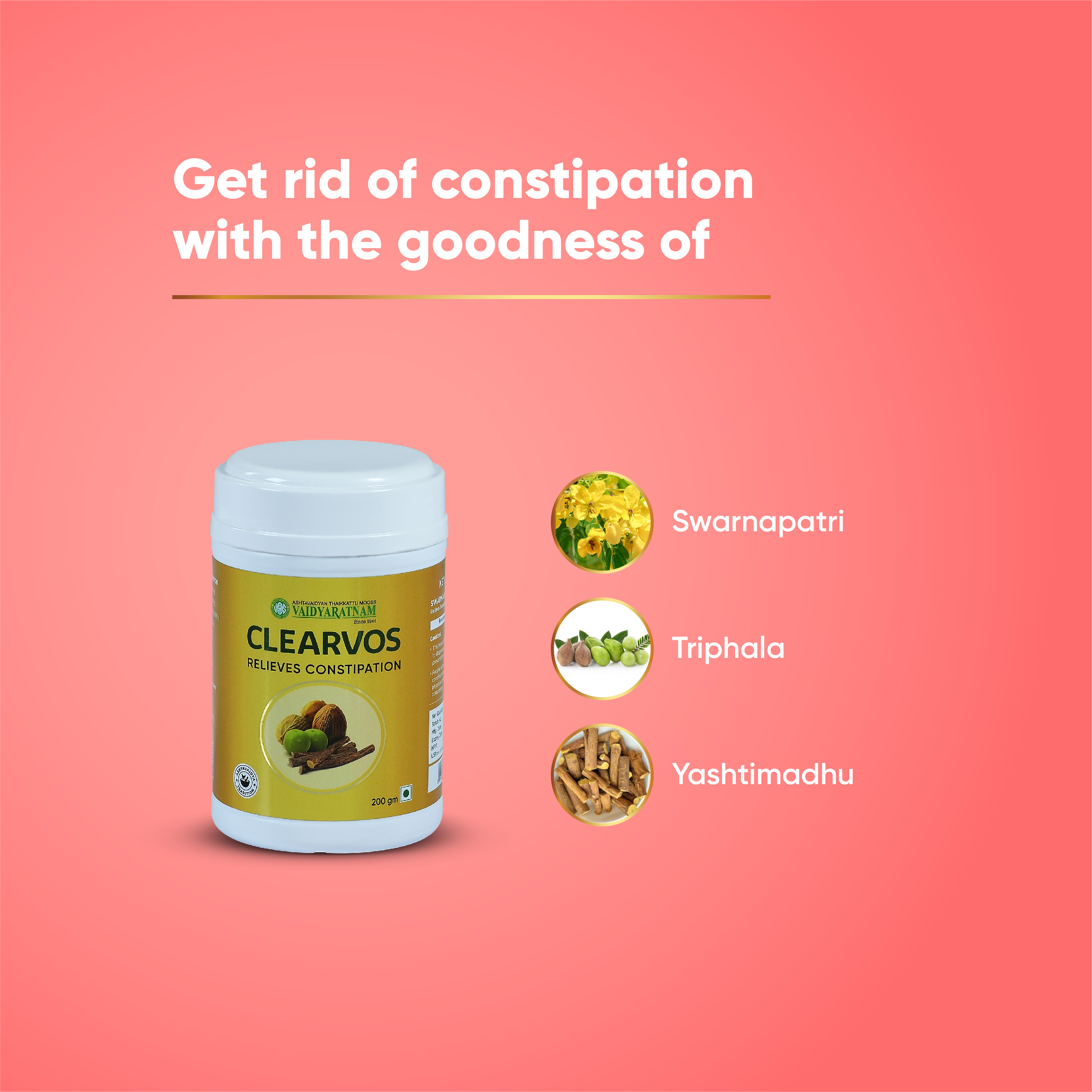 Easy-to-consume Ayurvedic laxative medicine - Clearvos