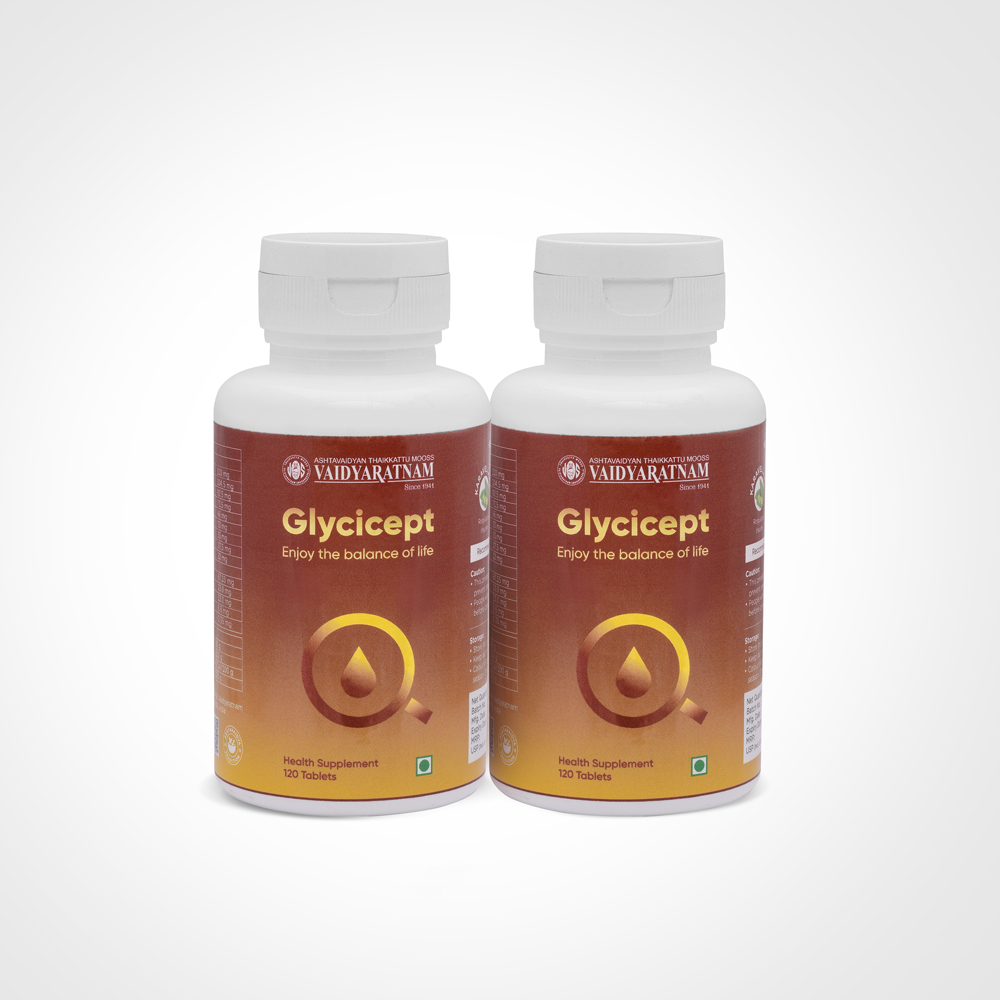 Vaidyaratnam Glycicept Tablet for blood sugar support