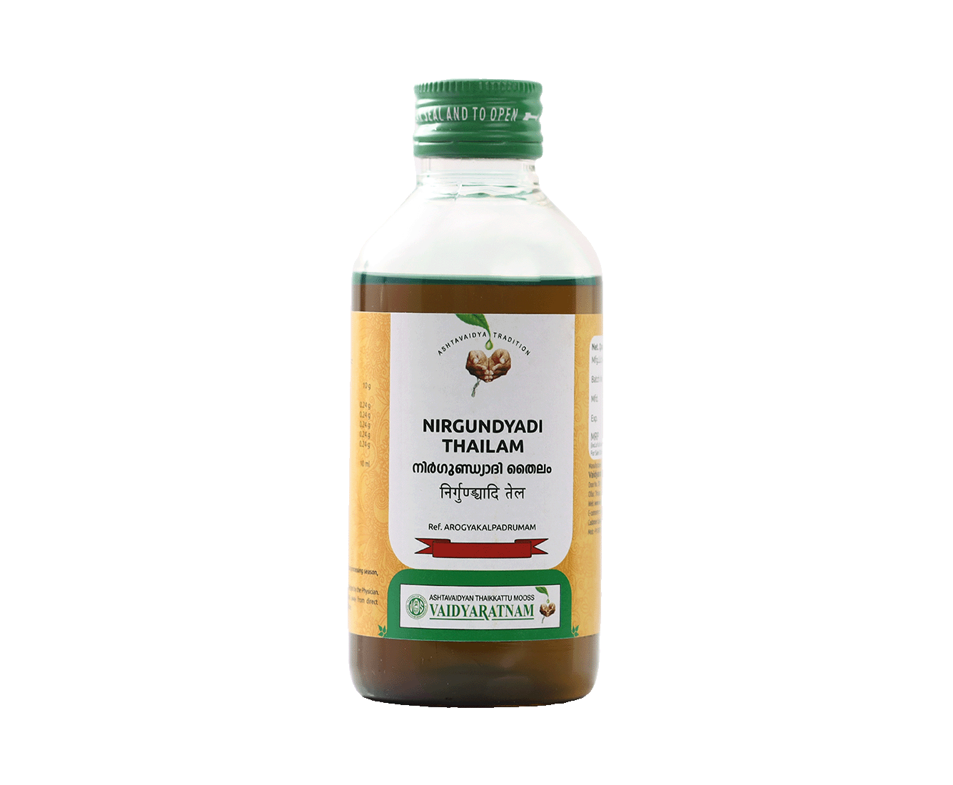 Vaidyaratnam NIRGUNDYADI OIL Bottle of 200 ML