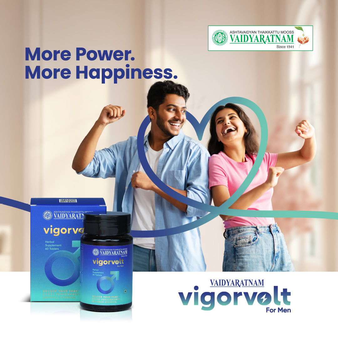 Boost energy naturally with Vaidyaratnam Vigorvolt tablets