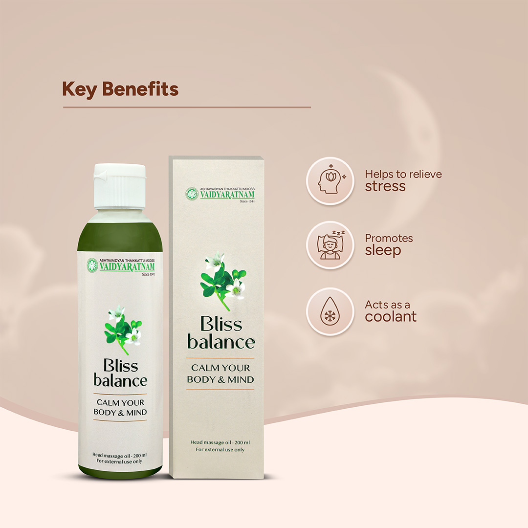Bliss Balance head massage oil for relaxation