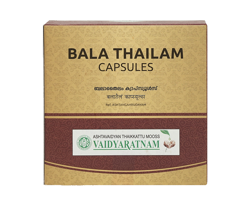 Vaidyaratnam BALA THAILAM SOFT GEL CAPSULE Jar of 100 QTY