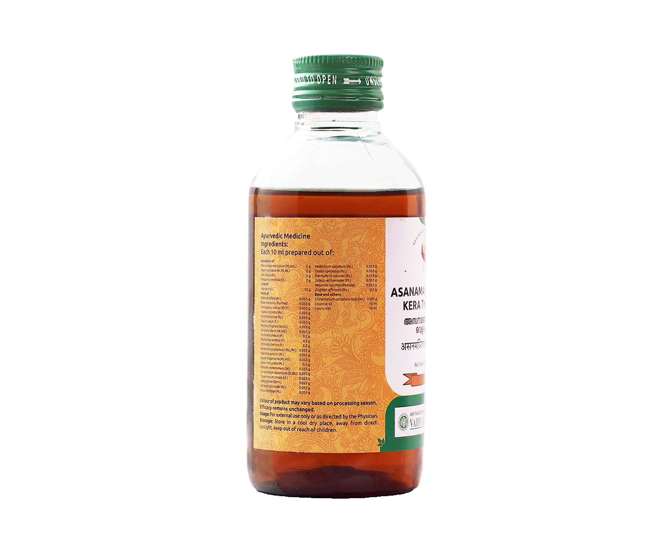 ASANAMANJISHTADI KERA THAILAM 200 ML