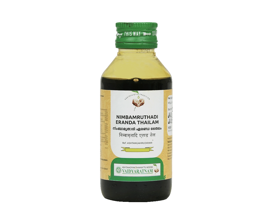 Vaidyaratnam NIMBAMRITHADI CASTOR OIL Bottle of 100 ML