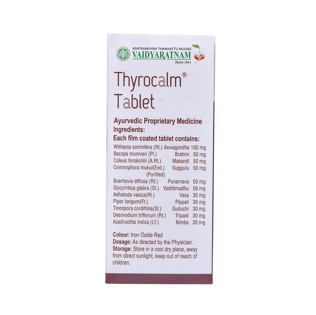 THYROCALM TABLETS 100 NOS