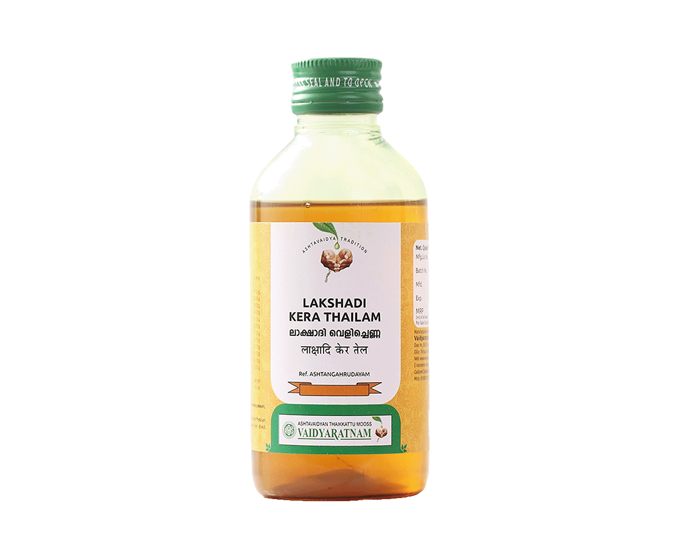 Vaidyaratnam LAKSHADI KERA THAILAM Bottle of 200 ML