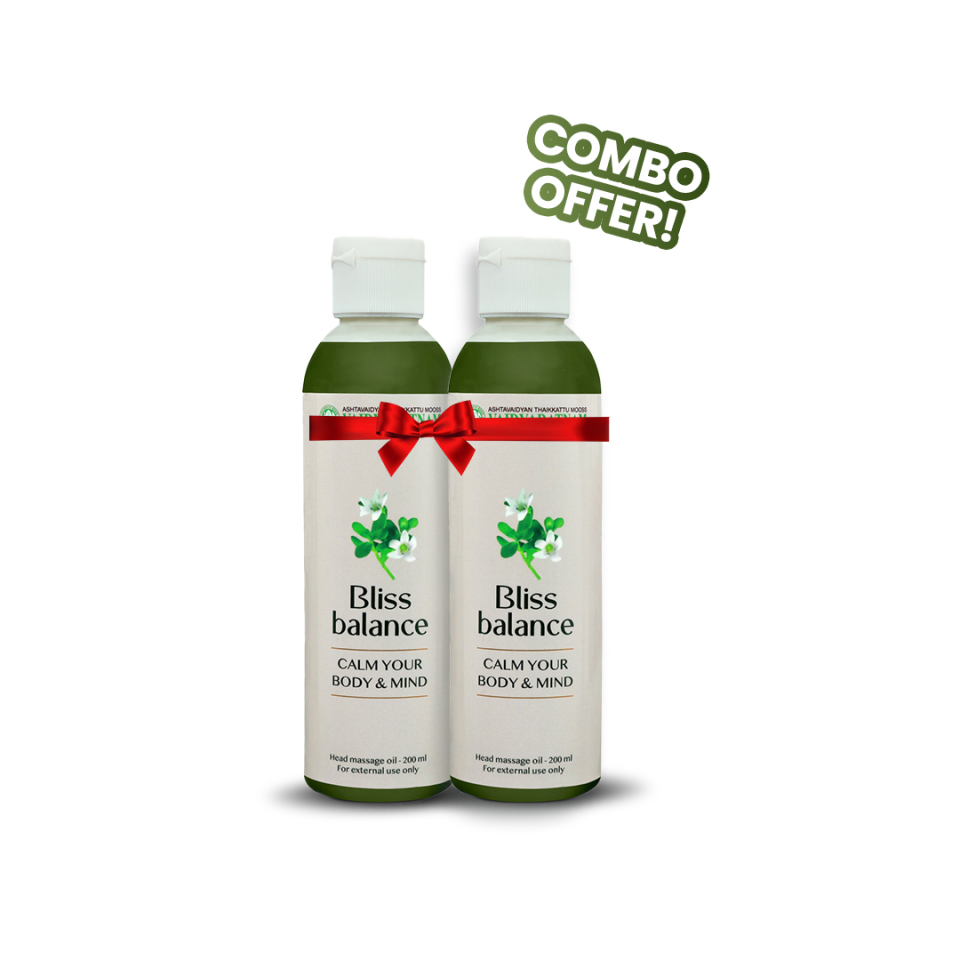 Bliss Balance head massage oil for stress relief