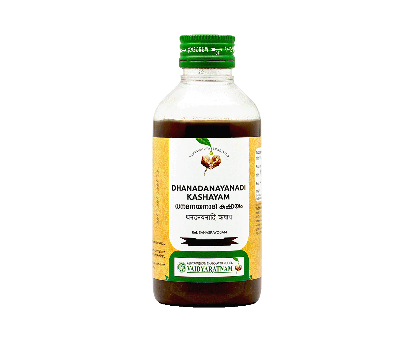 Vaidyaratnam DHANADANAYANADI KASHAYAM Bottle of 200 ML