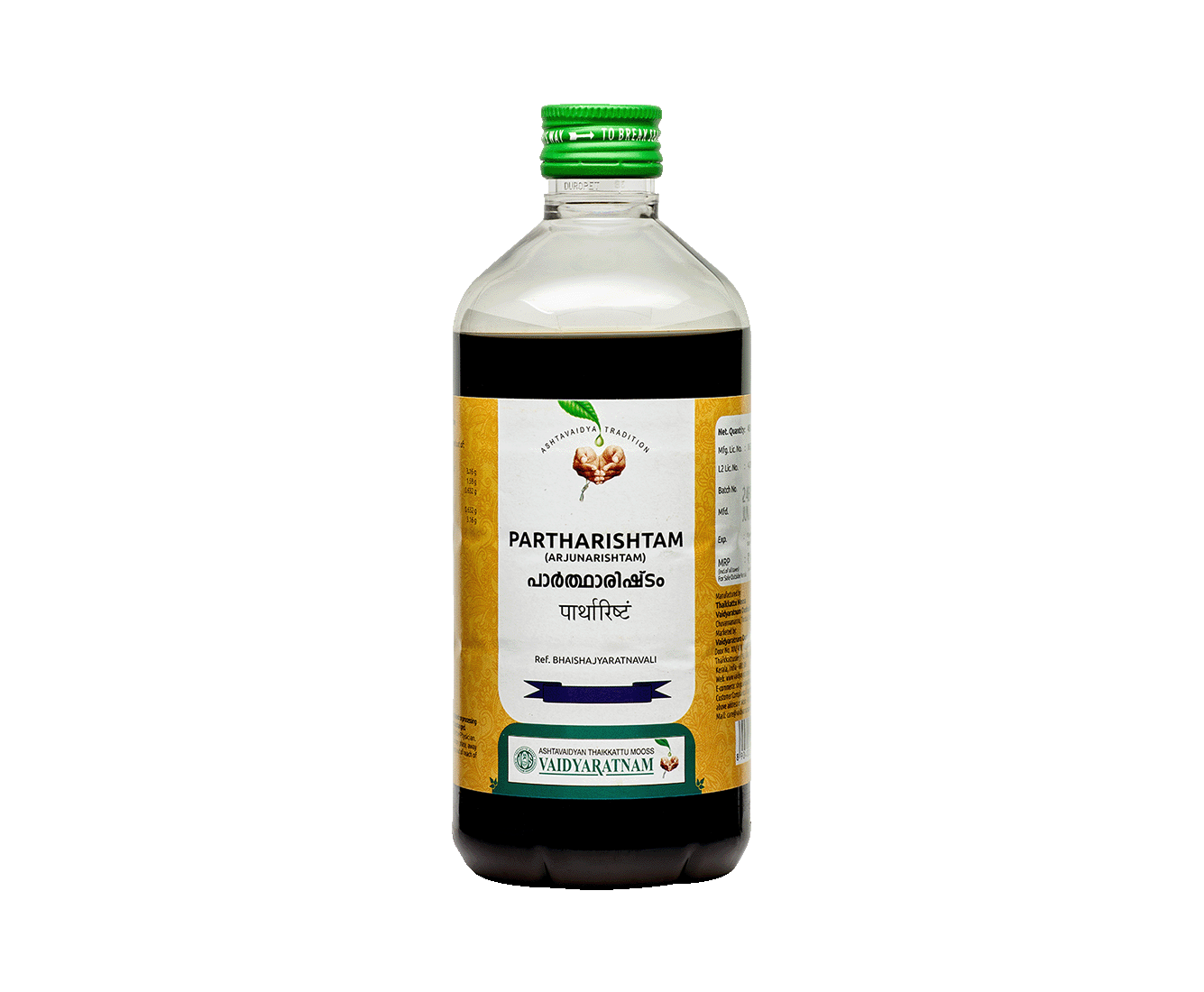 Vaidyaratnam PARTHARISHTAM Bottle of 450 ML