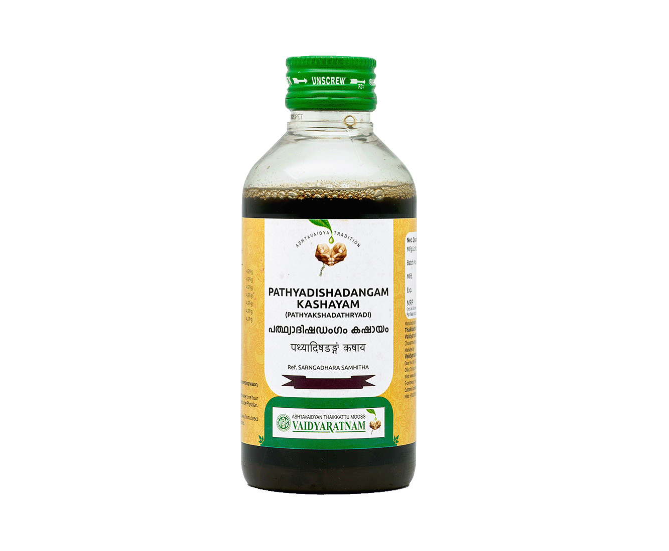 Image of PATHYAKSHADATHRYADI KASHAYAM (PATHYADI SHADANGAM KASHAYAM) 200 ML