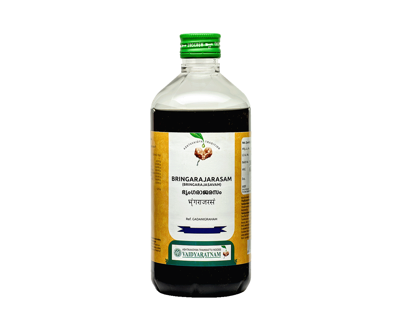 Vaidyaratnam BHRINGARAJARASAM Bottle of 450 ML