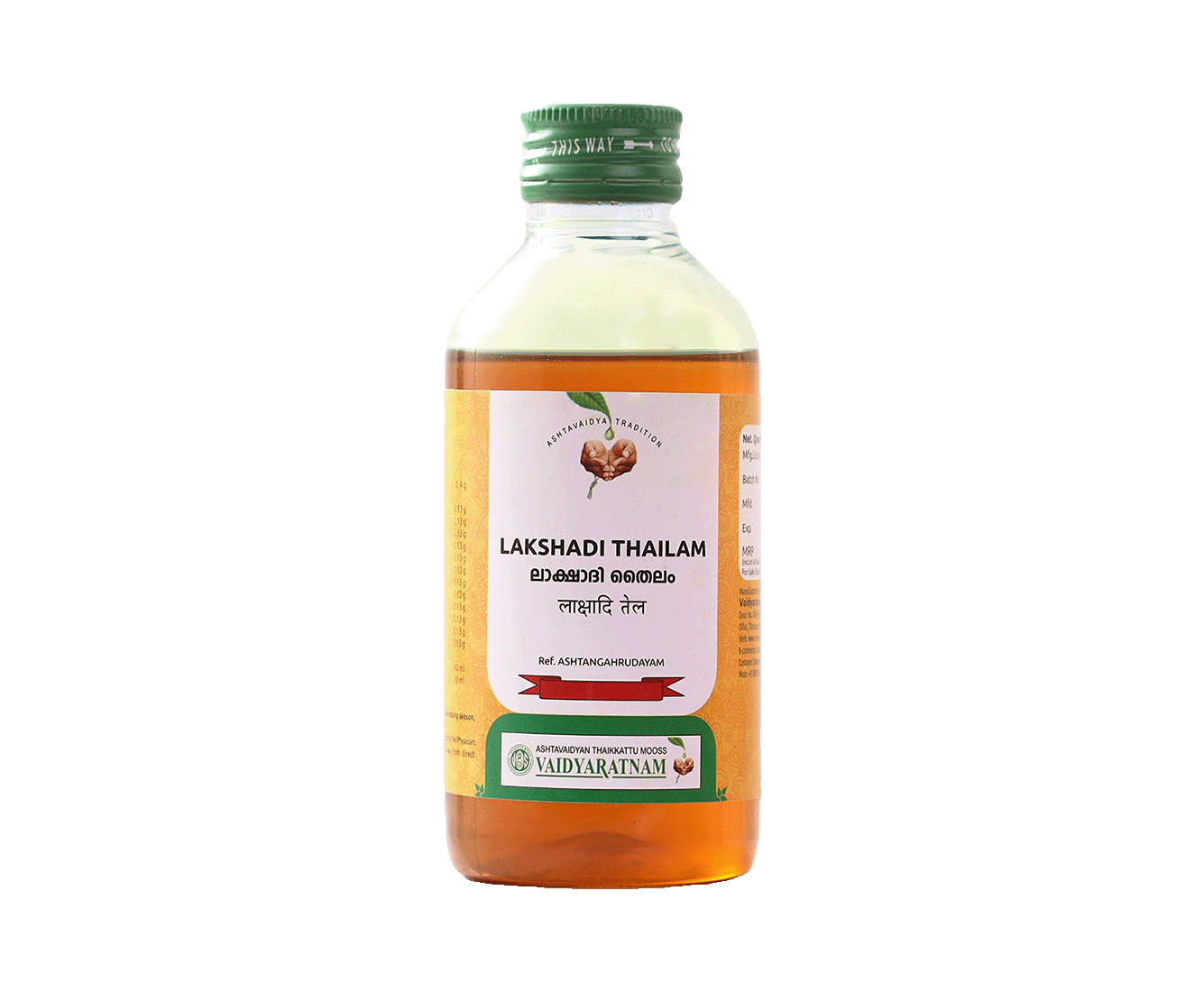 Vaidyaratnam LAKSHADI OIL Bottle of 200 ML