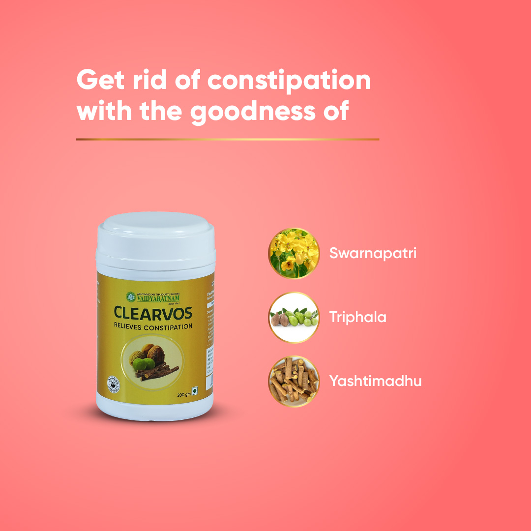 Ayurvedic constipation remedy - Vaidyaratnam Clearvos choornam