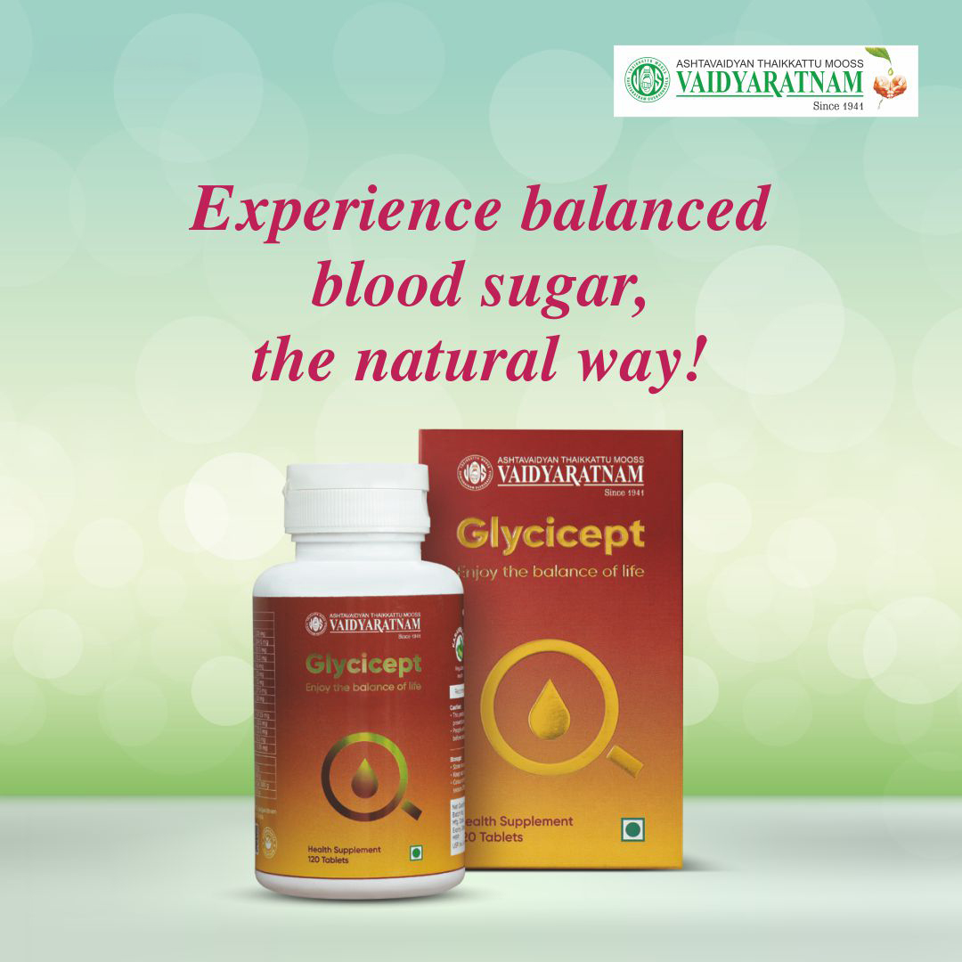 Vaidyaratnam Glycicept – Ayurvedic nutraceutical tablet