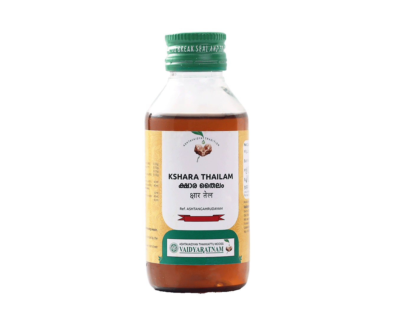 Vaidyaratnam KSHARA THAILAM Bottle of 100 ML