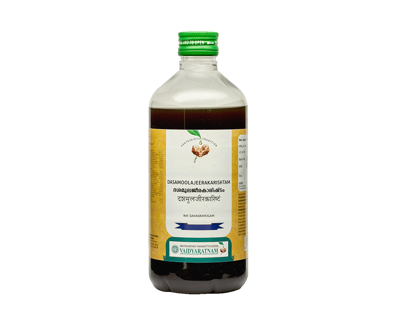 Image of DASAMOOLAJEERAKARISHTAM 450 ML