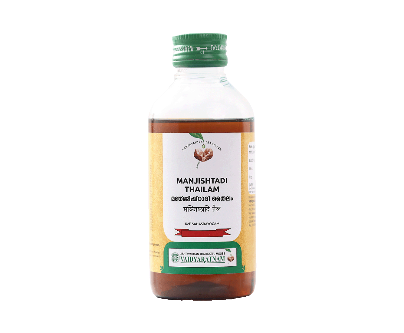 Vaidyaratnam MANJISHTADI THAILAM Bottle of 200 ML