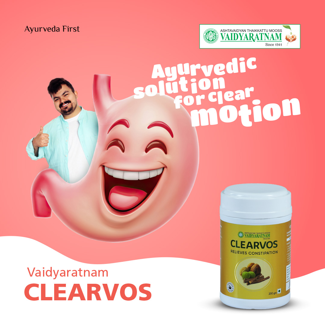 Herbal solution for clear motion - Vaidyaratnam Clearvos