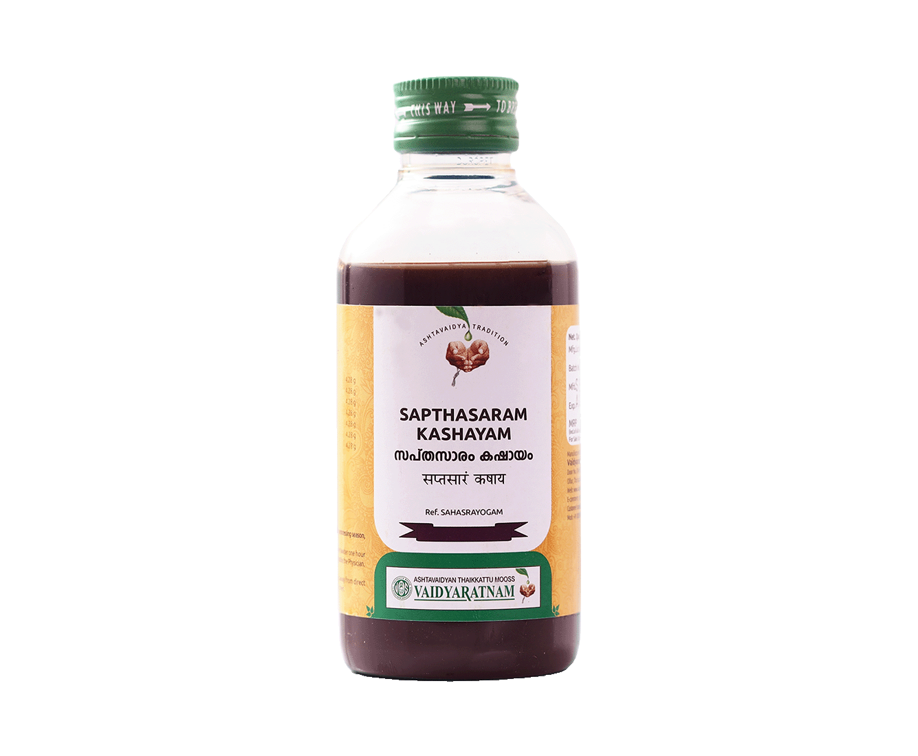 Vaidyaratnam SAPTHASARAM KASHAYAM Bottle of 200 ML