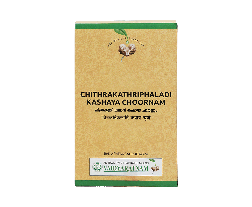 Vaidyaratnam CHITHRAKATHRIPHALADI KASHAYA CHOORNAM Jar of 100 GM